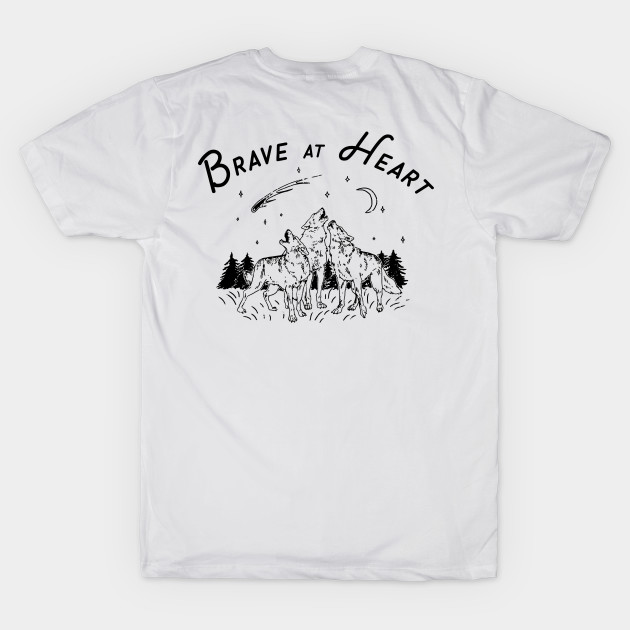 Brave at Heart Wolves on back by stitch&tape